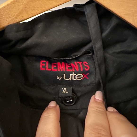 Elements by utex black trench coat size XL - Picture 3 of 6